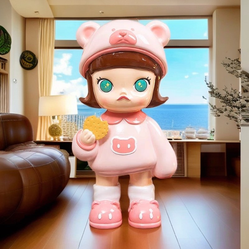 网红潮玩茉莉甜心饼干女孩系列公主客厅电视柜手办模型落地摆件