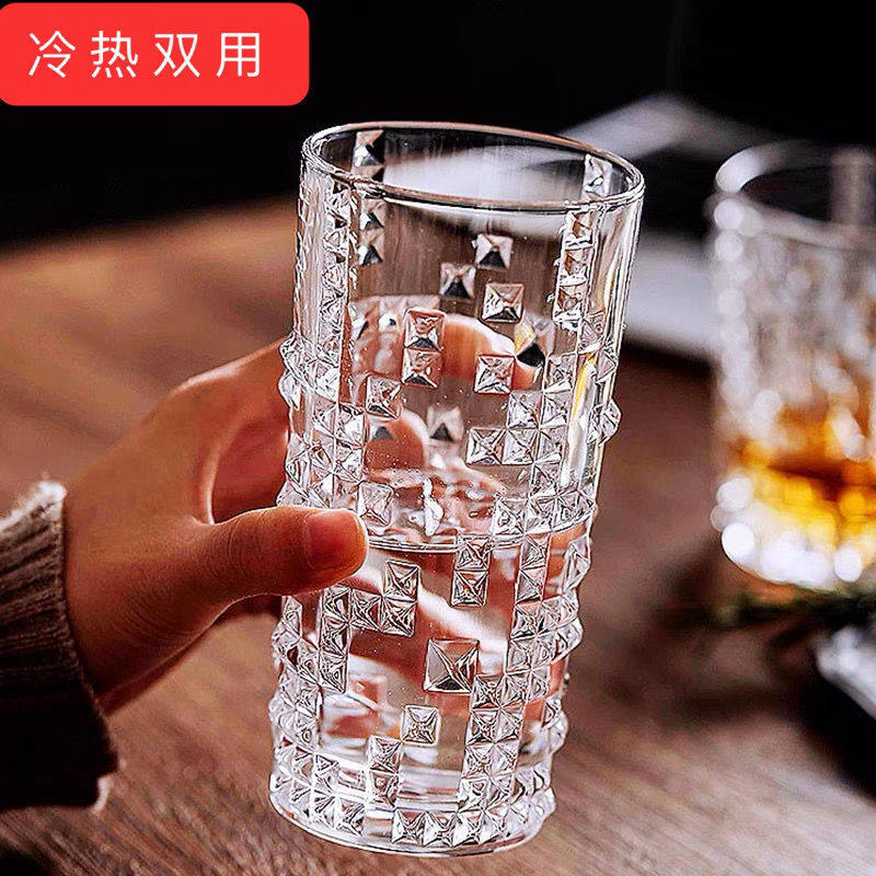 欧式洋酒杯子水晶玻璃威士忌杯家用啤酒杯网红创意ins风酒吧酒具