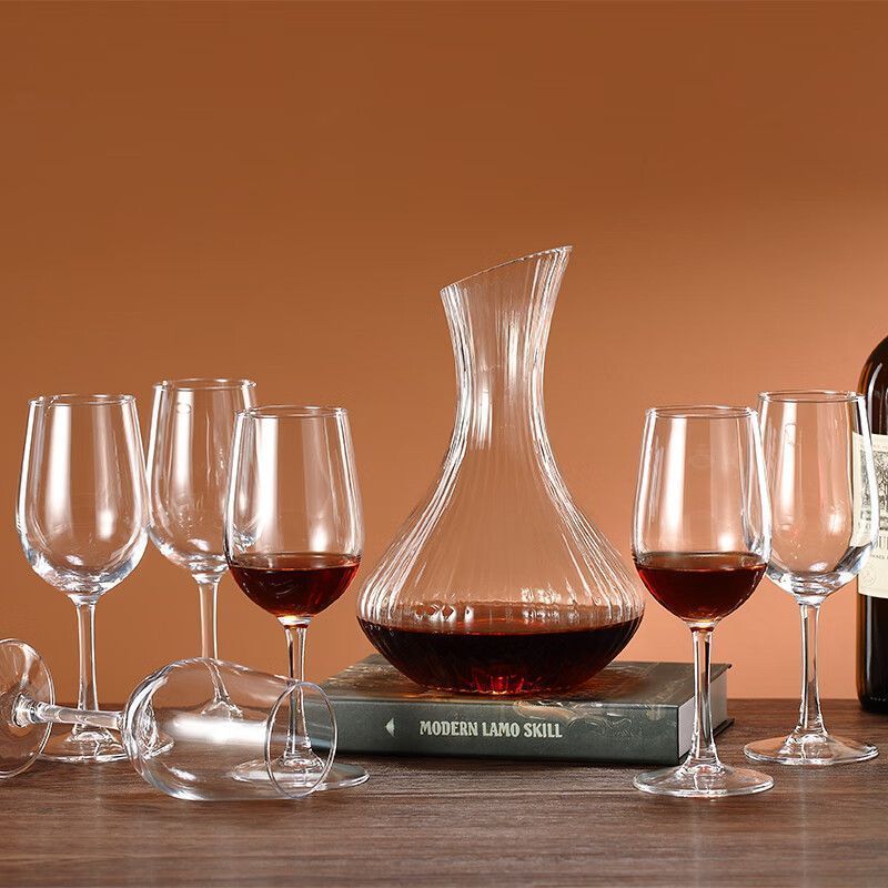 青苹果无铅玻璃高脚杯醒酒器套装