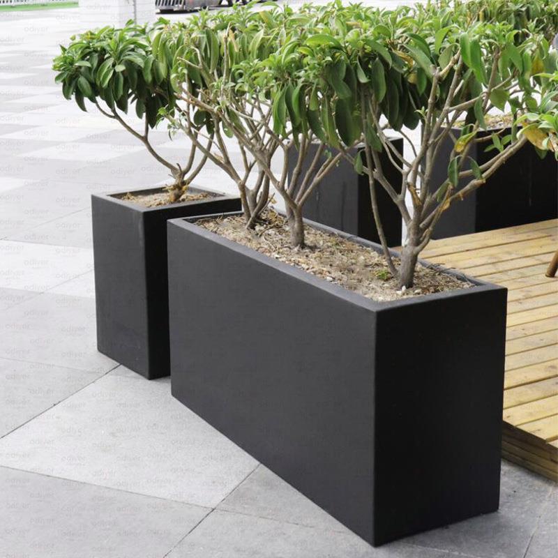 长方形玻璃钢花盆户外景观绿化花箱景区市政街区商业街种植花槽厂