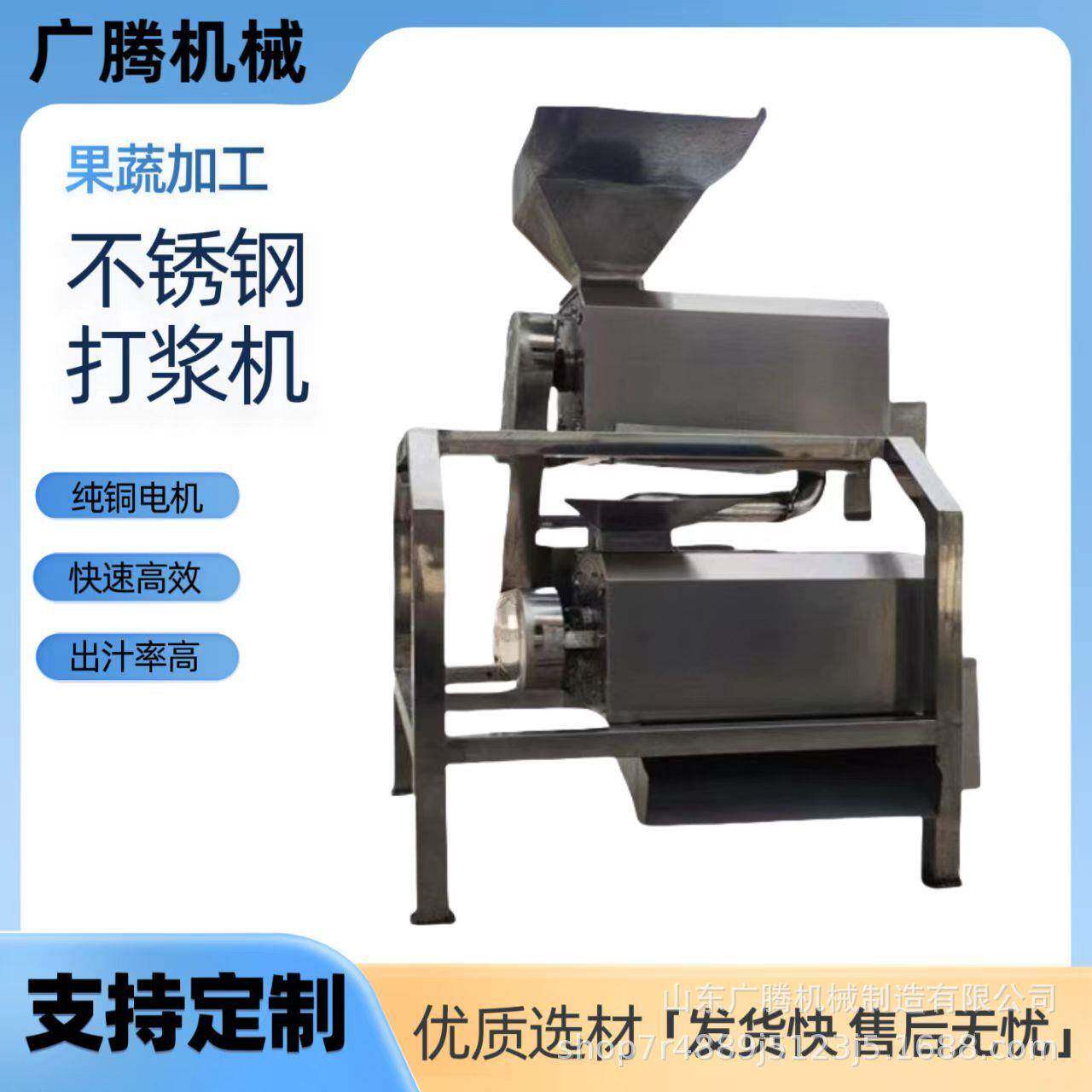 樱桃去核打浆机不锈钢水果无核打泥设备商用榴莲去核打泥机