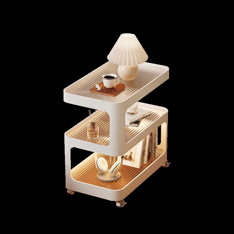 沙发边几轻奢高级感客厅可移动茶几小推车床头置物架边柜2024新款