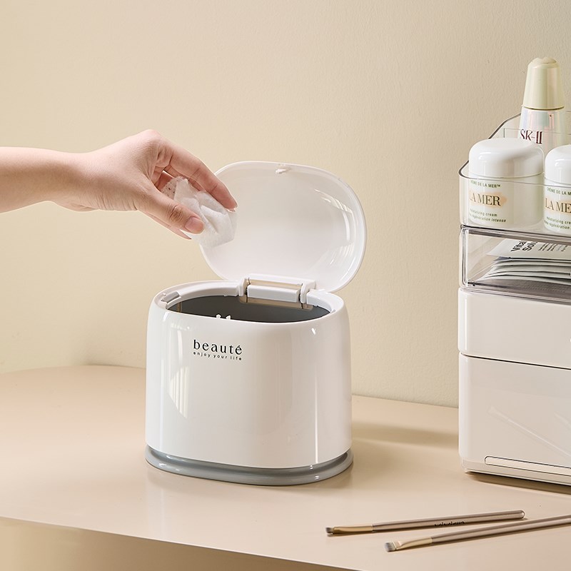 桌面垃圾桶可爱小号家用迷你小高颜值带盖办公室客厅卧室桌上餐桌