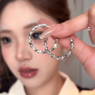 圆圈圈耳环显脸小轻奢高级感小众设计女耳圈