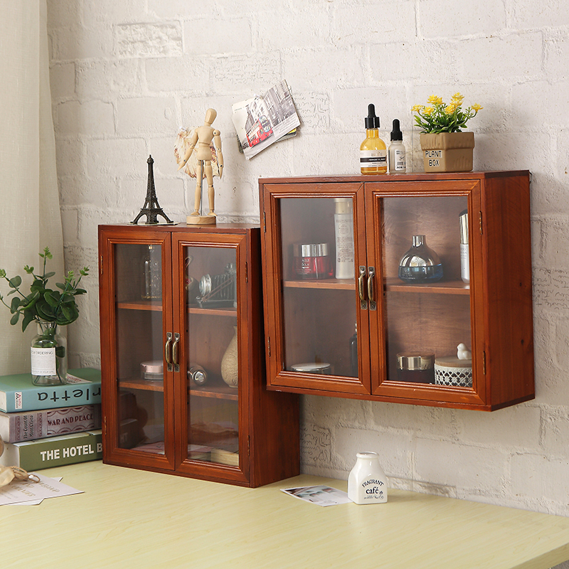 实木墙面客厅卫生间厨房卧室吊柜小柜子壁橱挂柜壁柜收纳盒置物架