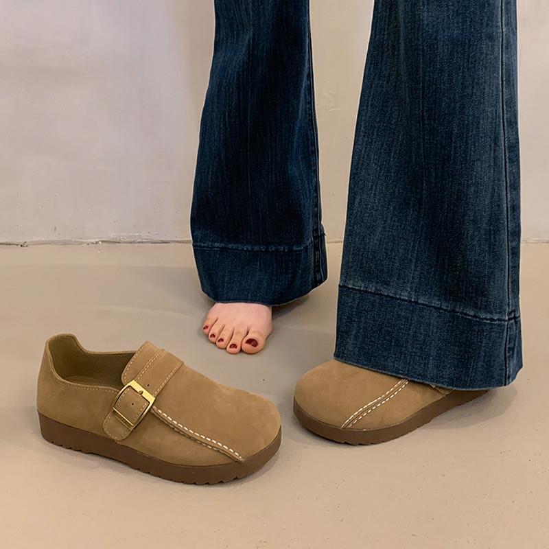 厚底勃肯鞋女2025新款春秋季女款鞋子网红爆款孕妇懒人鞋博肯单鞋