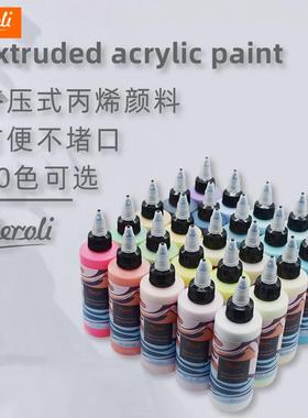 neroli橙花挤压式丙烯颜料500ml大瓶画室幼儿园颜料高级灰马卡龙莫兰迪色中国传统色系diy彩绘墙绘防水