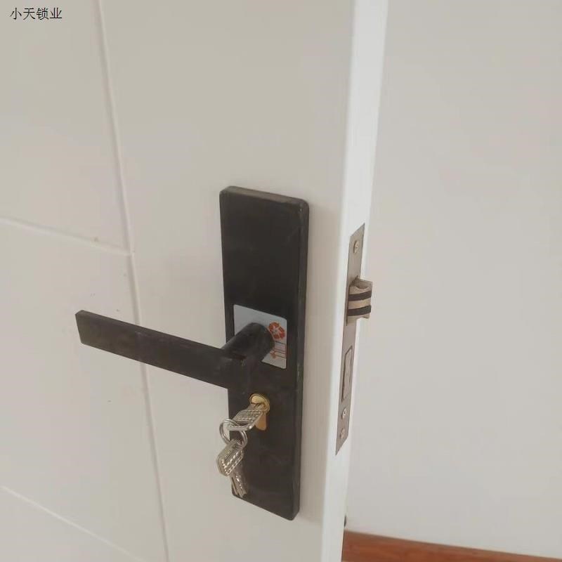 门把手把手静音锁锁门锁具家用通用型门锁实木黑色卧室房门锁室.