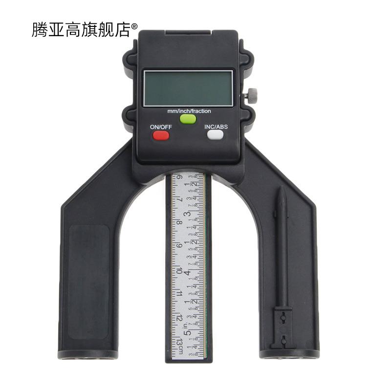 现货数显木工尺推台锯高度尺DIY木工深度尺深度规锯片测高尺0-80m