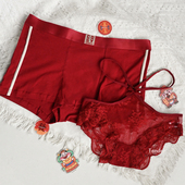 男生新年结婚礼物 一男一女纯棉红色内裤 礼盒装 本命年情侣内裤