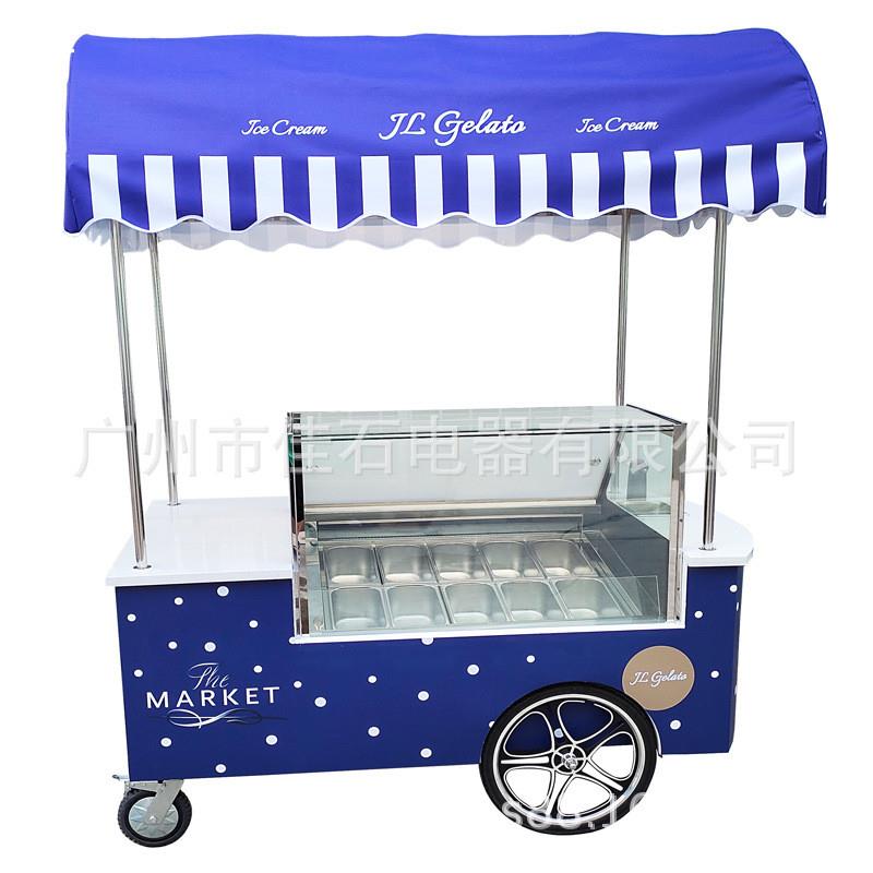 厂家供应 休闲小吃餐车 夜市雪糕车 ice cream cart 冰淇淋摆摊车