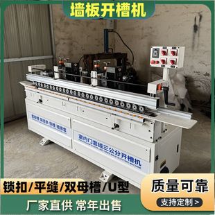 木饰面双端平缝开槽设备 竹木纤维集成墙板快装墙板数控开槽机