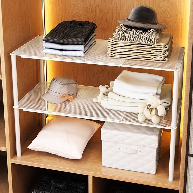 可伸缩衣柜分层隔板柜内衣服