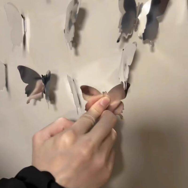 光影蝴蝶墙3d立体墙贴PET镜面蝴蝶太阳花卧室客厅婚庆节日装饰DIY,家居饰品,镜面贴,淘宝优惠券,粉丝福利购,淘宝优惠卷