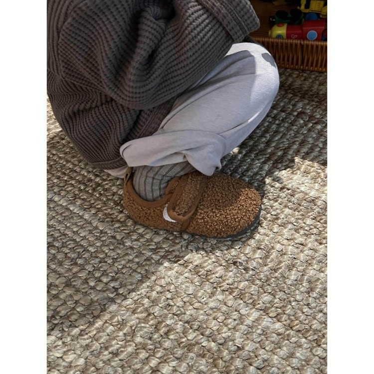 宝宝棉拖鞋儿童棉鞋包跟学步鞋加绒保暖防滑居家室内鞋婴幼不掉跟