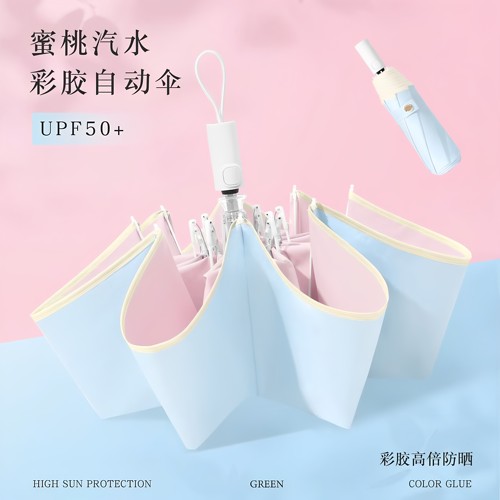 女款全自动折叠防晒晴雨伞