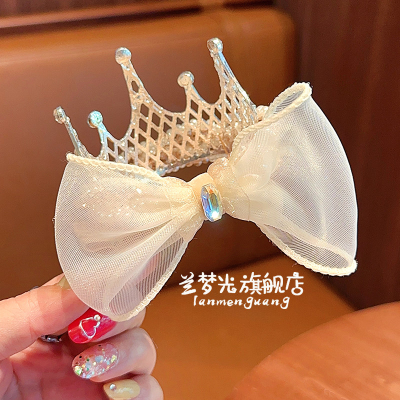 女童高级感皇冠超仙公主珍珠发卡