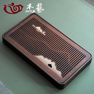 小茶台干泡轻奢茶杯茶具托盘 竹制功夫茶茶盘储水家用高端2022新款