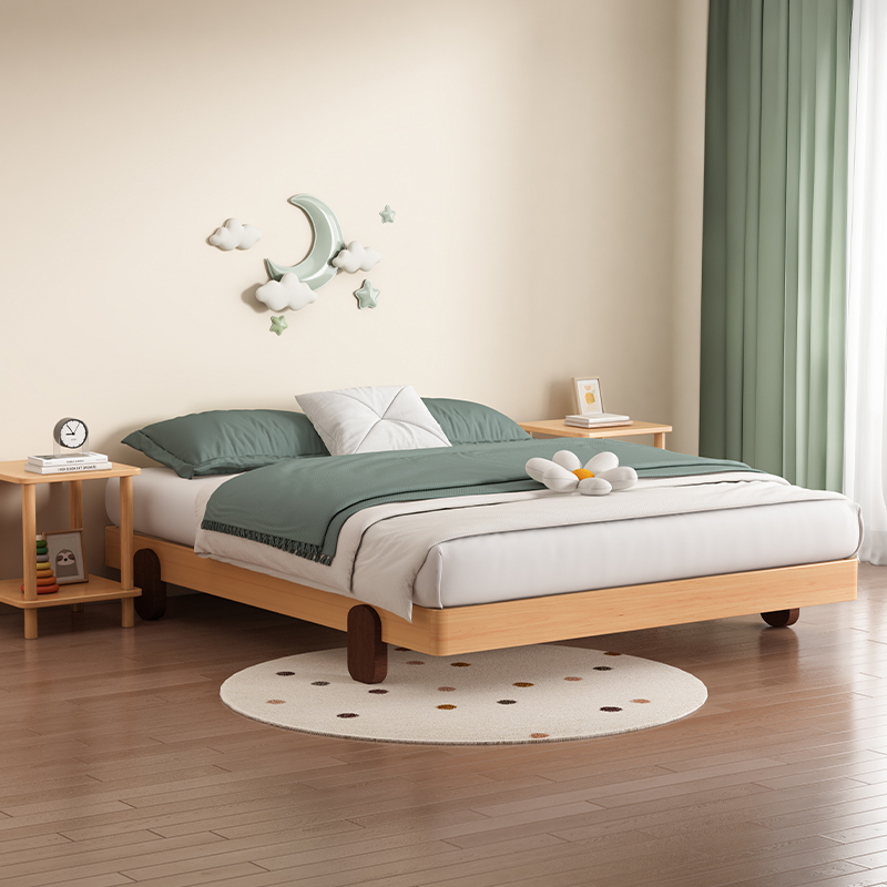 实木床儿童床1米8双人床卧室1米5