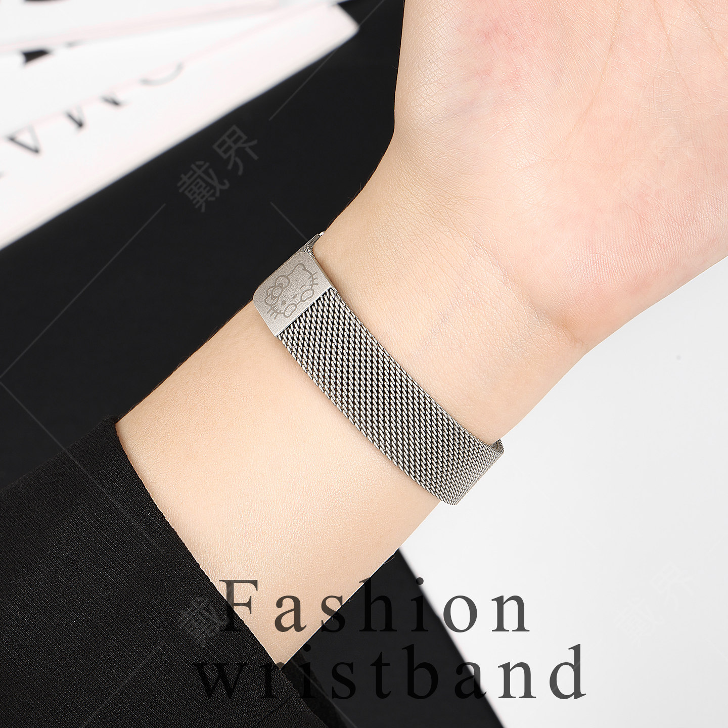 适用iwatch10苹果手表带applewatch8表带s9米兰尼斯s8/7磁吸金属Ultra2新款女款SE智能高级简约夏天小众透气