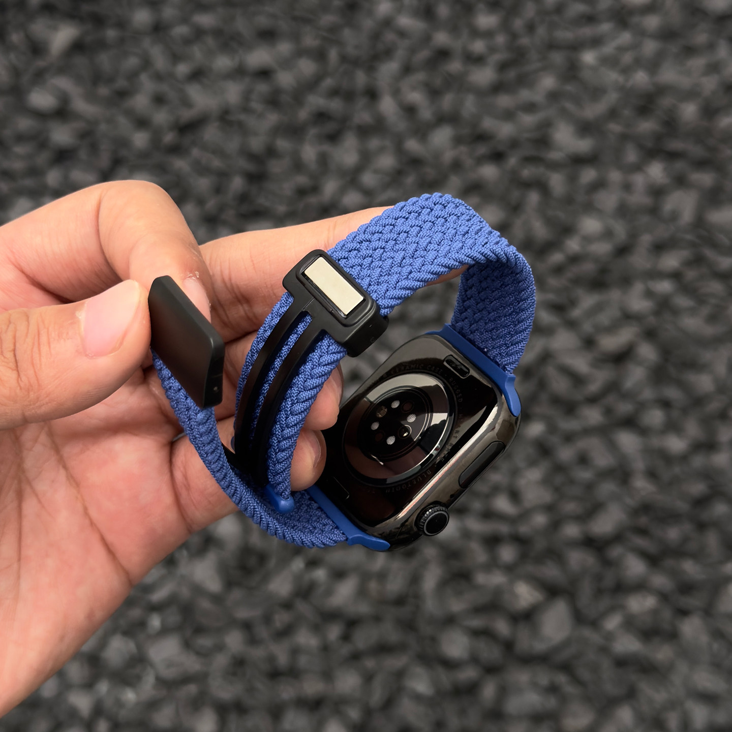 适用applewatch10苹果手表表带新款iwatch9编织s8回环式S5磁吸SE金属s7尼龙ultra2高级腕带se夏季s7男款6
