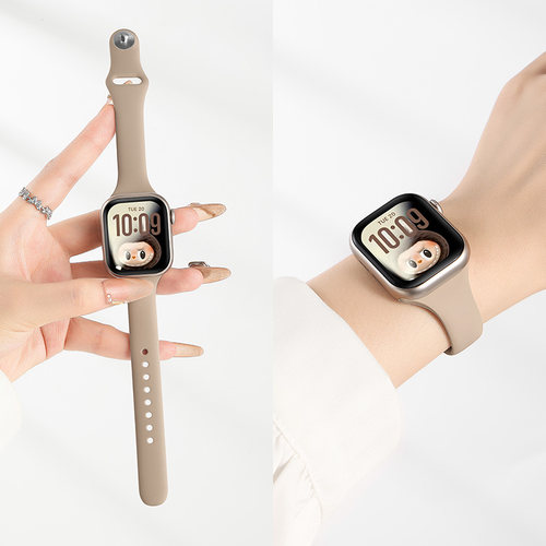 适用iwatch10手表表带s9硅胶细