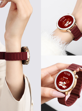 孙颖莎同款适配oppo watch x2mini表带新型oppowatchx2新款女生S硅胶磁吸红色时尚mini冬天创意替换腕带高级