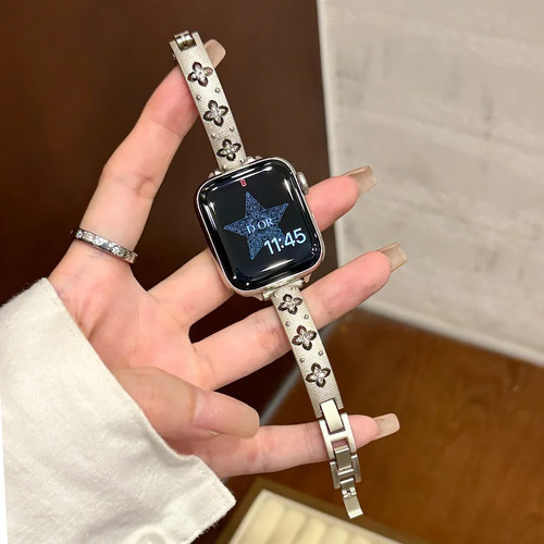 适用iwatchs11表带轻奢手镯女款
