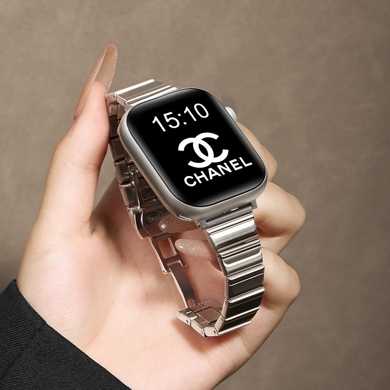 适用苹果手表表带iWatch10小蛮腰金属S11表链Applewatchs9高级感SE3气质透气s8女生百搭Ultra好看创意保护带