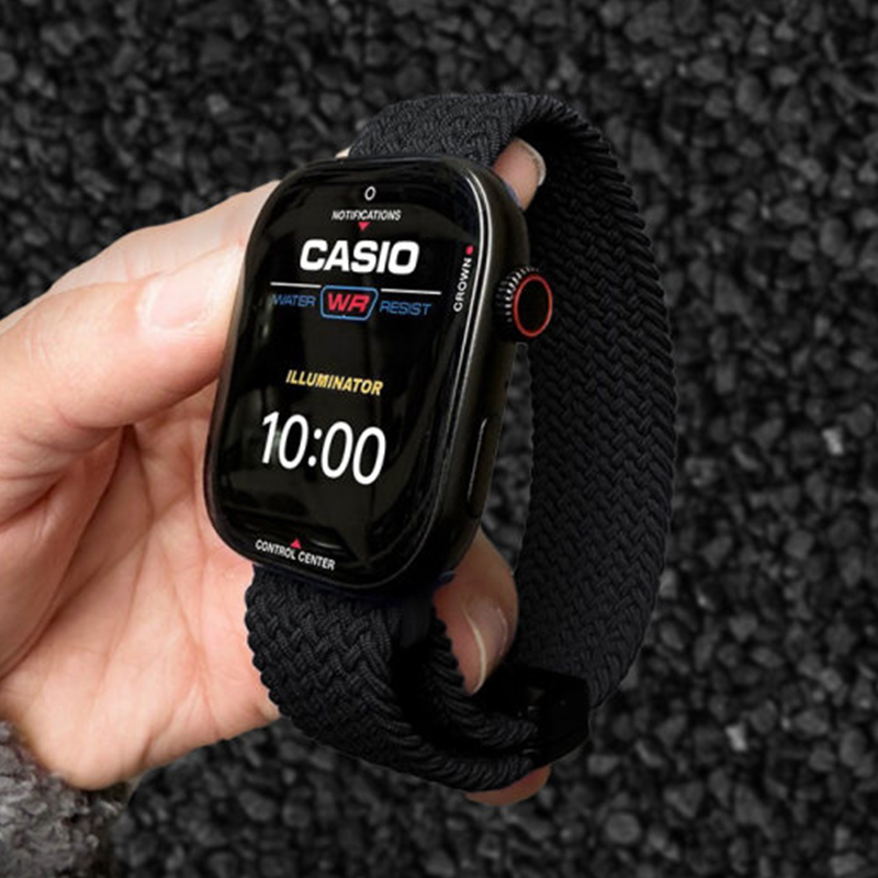 适用苹果iwatch10手表applewatch9表带S10编织S9运动回环8尼龙7磁吸男款ultra创意腕带SE版替换带高级感夏天