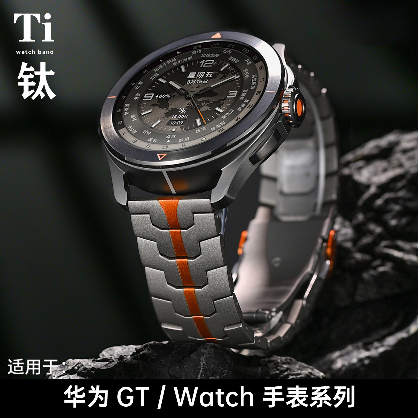适用华为GT/Watch钢铁侠战术钢带图片
