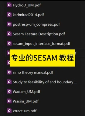【专业的SESAM 教程大礼包，水动力分析从此不再是难题】