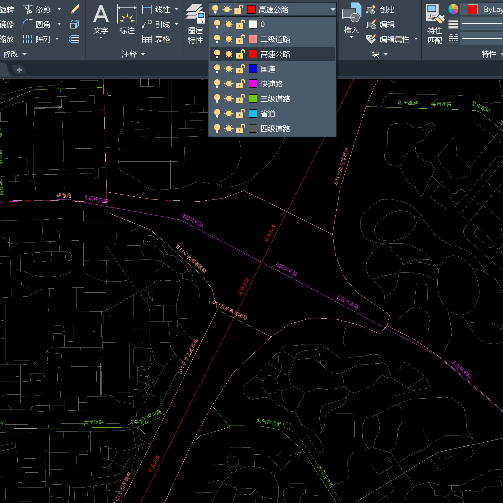 2025高全国ArcGIS交通网络数据集道路中心线可达性分析单线路网