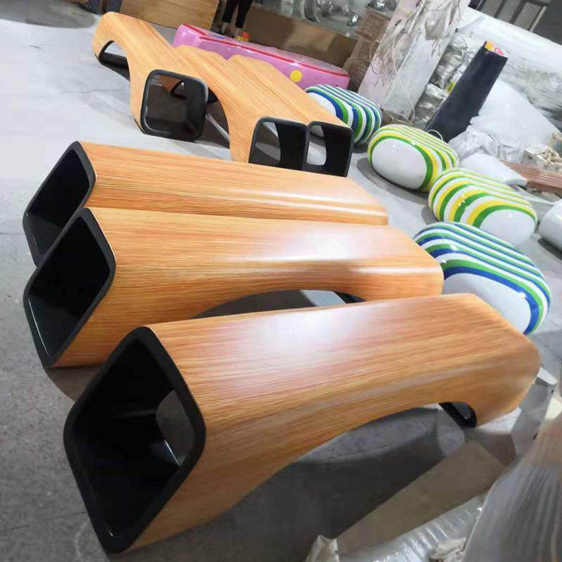 玻璃钢拼接组合条形座椅室外广场美陈公共休闲创意异形彩绘坐凳,商业/办公家具,等候椅系列,淘宝优惠券,粉丝福利购,淘宝优惠卷