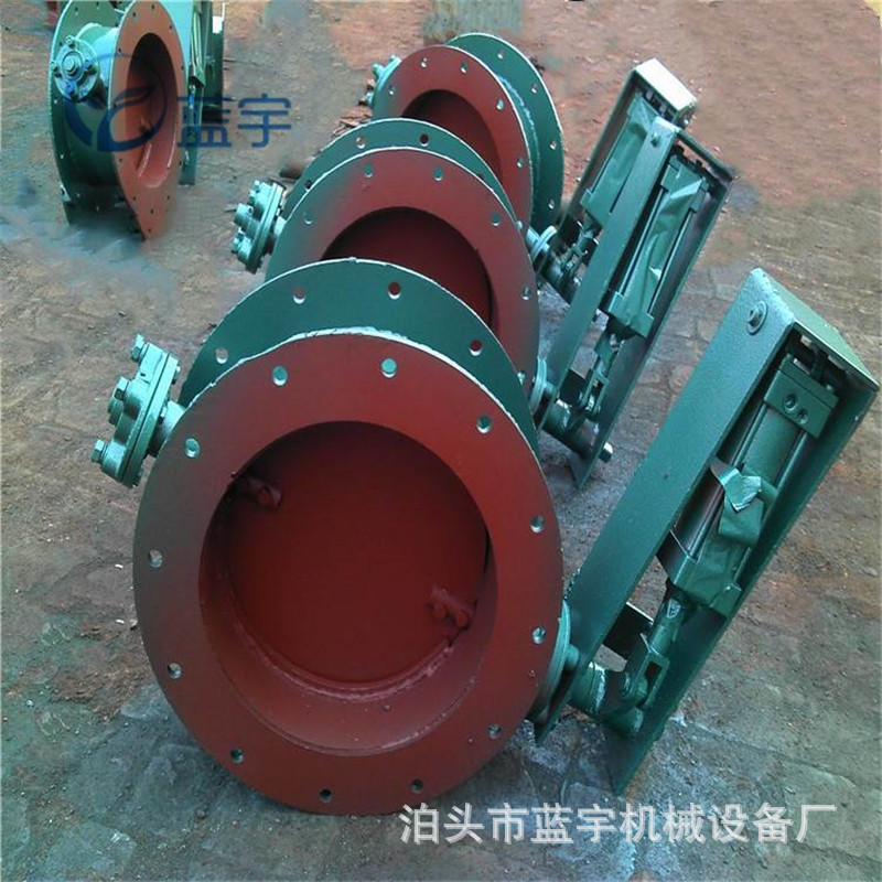 管道通风蝶阀DN300圆口气缸风门气动执行器通风蝶阀不锈钢风阀