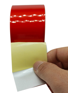 跨境PET红色反光警示胶带宽5cm 10cm 20cm地面警戒标识标线隔离防