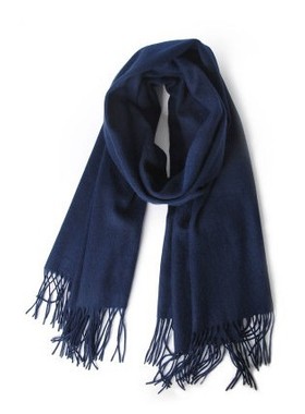 跨境新款仿羊绒流苏围巾男士纯色冬季加厚加长灰色围脖女式披肩加