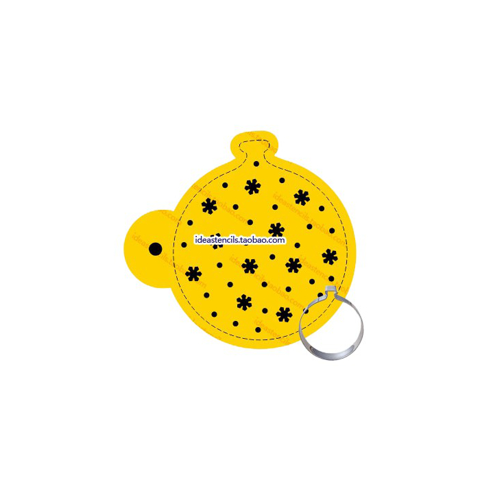 跨境【Cookies Stencils】圣诞树雪花球饼干喷花模具