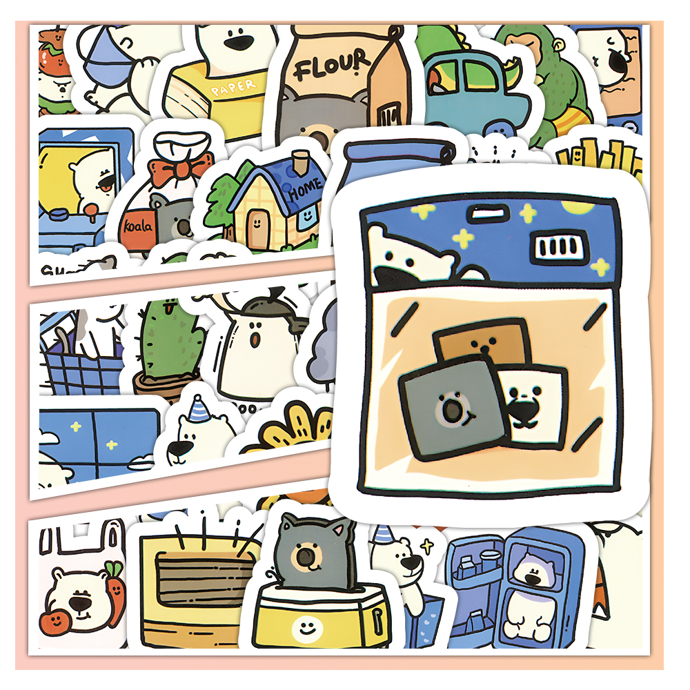 98张动物旅社贴纸生活日常小物件