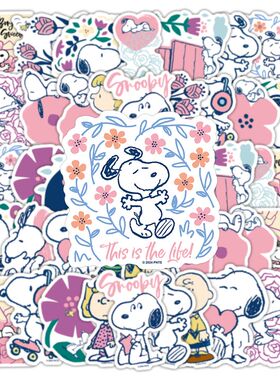 【大图释官方授权】史努比可爱贴纸卡通动漫卡通创意装饰手机平板笔记本电脑手机贴画手机壳ipad手账diy防水