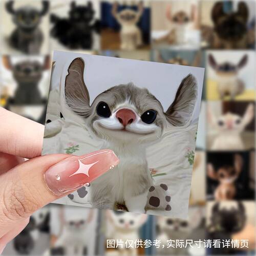 爆款史地仔猫咪贴纸可爱软萌小猫宠物周边素材贴画diy笔记本装饰