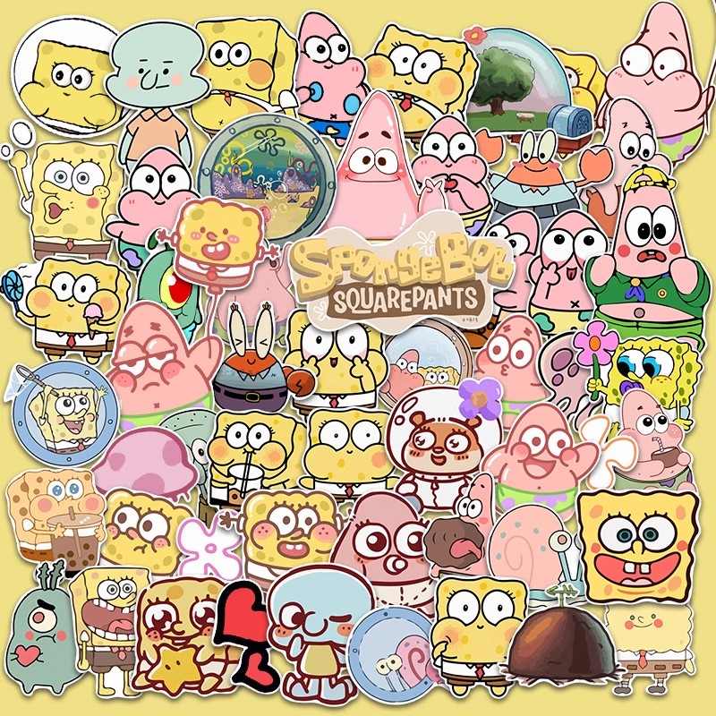 卡通可爱海绵宝宝贴纸防水