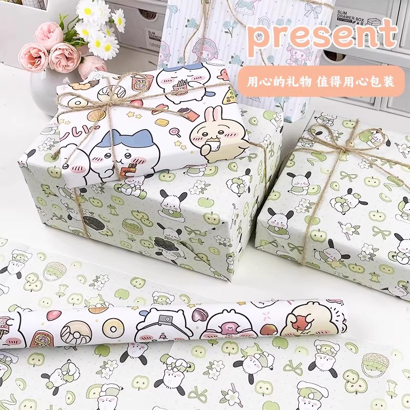 卡通可爱创意礼物包装纸高颜值
