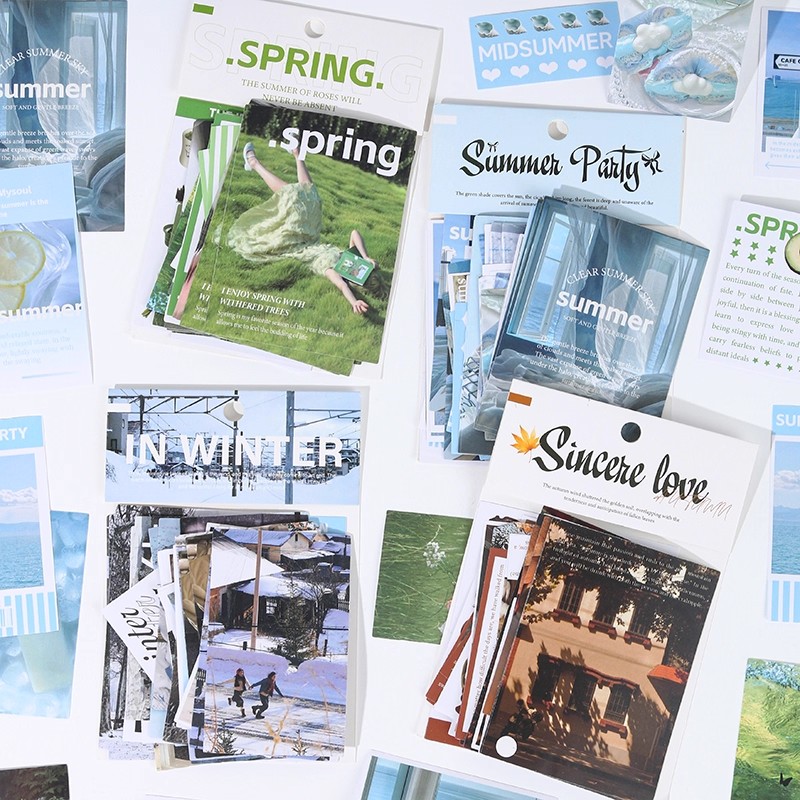 ins景四季与你手账出卡盐系欧美