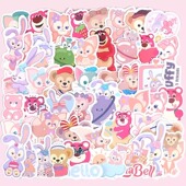 可爱卡通迪士尼系列贴纸草莓熊星黛露玲娜贝儿装 饰手帐防水贴画