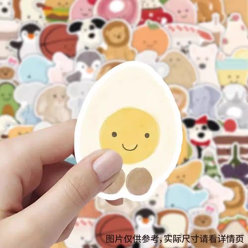 120张jellcat食物插画贴纸
