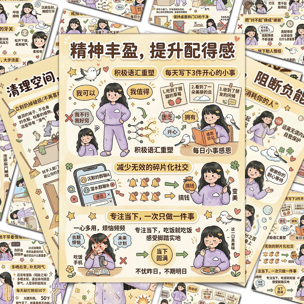 18张正能量好习惯防水贴纸