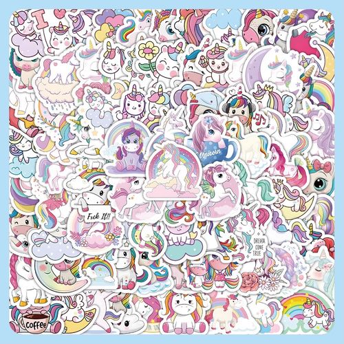 卡通可爱独角兽贴纸防水装饰