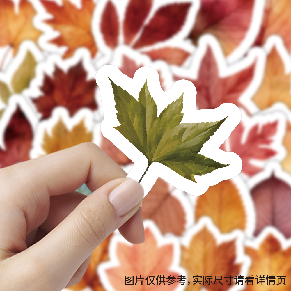 297张秋季落叶贴纸创意植物装饰