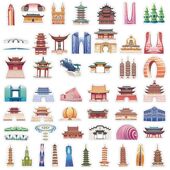 51张著名建筑贴纸卡通创意diy手账装 饰行李箱手机素材ins标签贴画